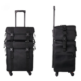Professional Rolling Makeup Case Trolley - Detachable 2 Bags - 8 Removable Drawers